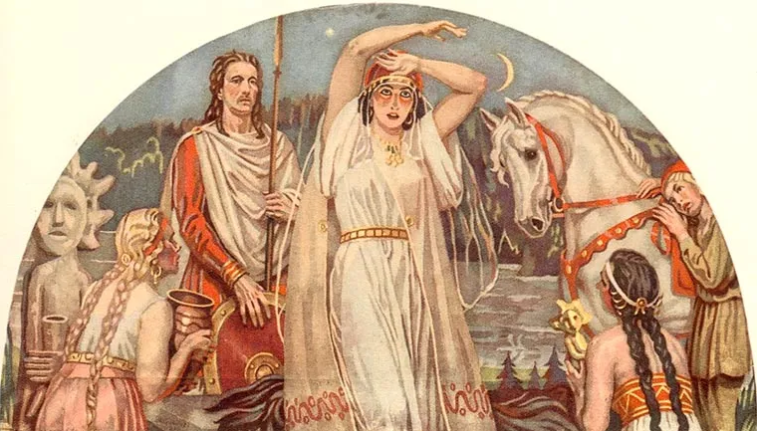 The prophetess Libuše has a vision