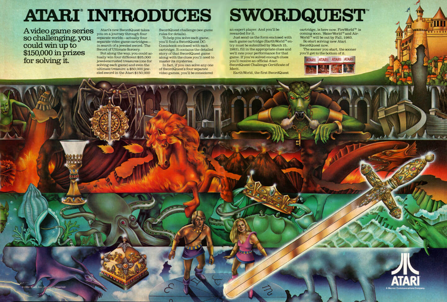 Swordquest color magazine advertisement