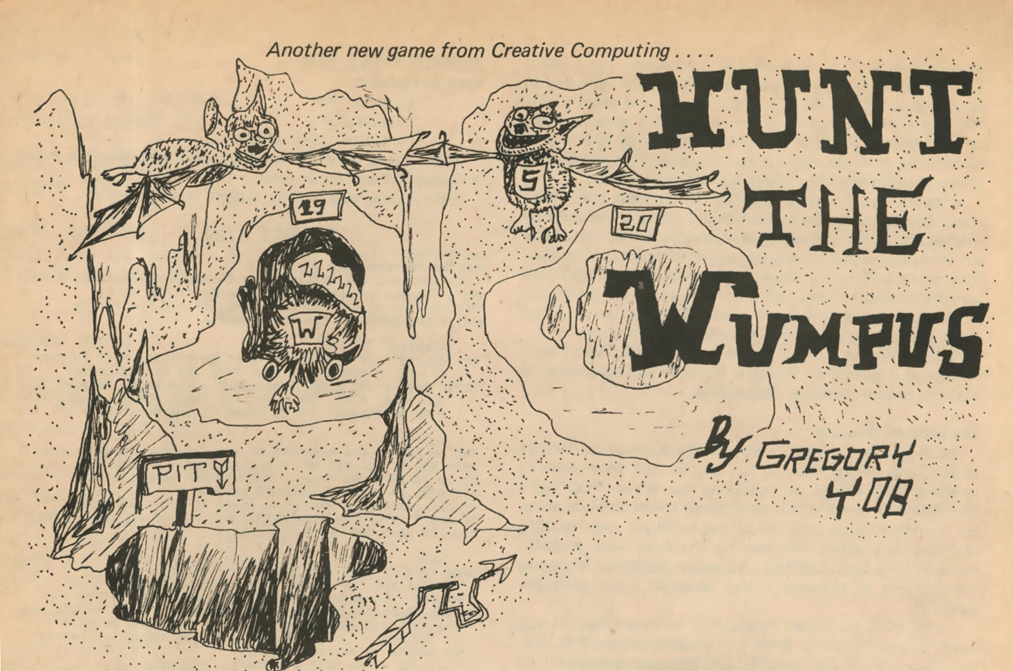 hunt the wumpus leaflet cover